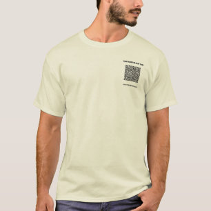 QRコードとテキストでビジネスを宣伝するTシャツ Tシャツ