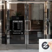 Qrコードとビジネスロゴで時間を開く ウィンドウサイン (オフィスドア)