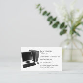 QRコードとプロフェッショナルエレガントの修復 名刺 (スタンド正面)