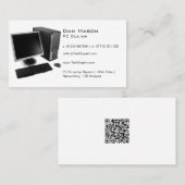 QRコードとプロフェッショナルエレガントの修復 名刺 (正面/裏面)