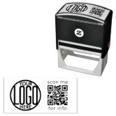 QRコードとロゴのアップロードシンプルScan Me Business セルフインキングスタンプ (インサイチュ)