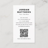 QRコードとロゴカスタムの追加モダン 名刺 (正面)