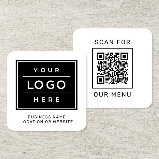 QRコードとロゴカスタムをスキャンする スクエア名刺