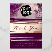 QRコードとロゴモダンありがとう実在箔 箔シーズンカード (正面)