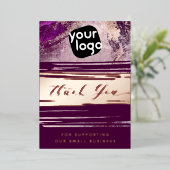 QRコードとロゴモダンありがとう実在箔 箔シーズンカード (立ち正面)