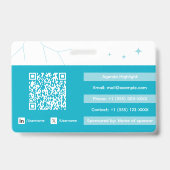 QRコードとロゴ付きのカスタム識別バッジ バッジ (裏面)
