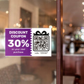 QRコードとロゴ付きデジタル割引クーポン シール