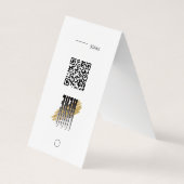 QRコードとロゴ入りホワイトハングディスプレイ価格タグ 名刺 (裏面)