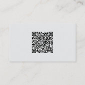 QRコードと写真を使用した白黒抽象芸術とグレー画像 名刺 (裏面)