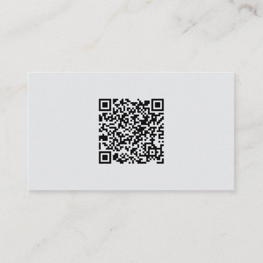 QRコードと写真を使用した白黒抽象芸術とグレー画像 名刺 (裏面)