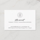 QRコードと写真付きの名刺 名刺 (裏面)