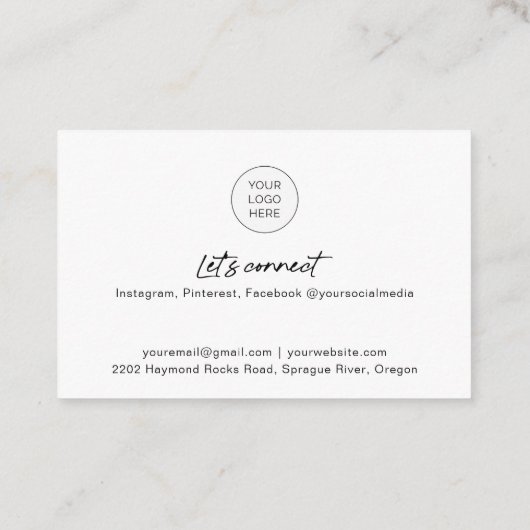 QRコードと写真付きの名刺 名刺 (裏面)