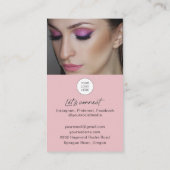 QRコードと写真付きまつげ名刺 名刺 (裏面)