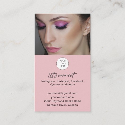 QRコードと写真付きまつげ名刺 名刺 (裏面)