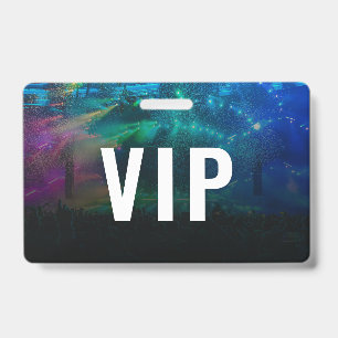 QRコードと写真付き水平IDバッジ VIP バッジ