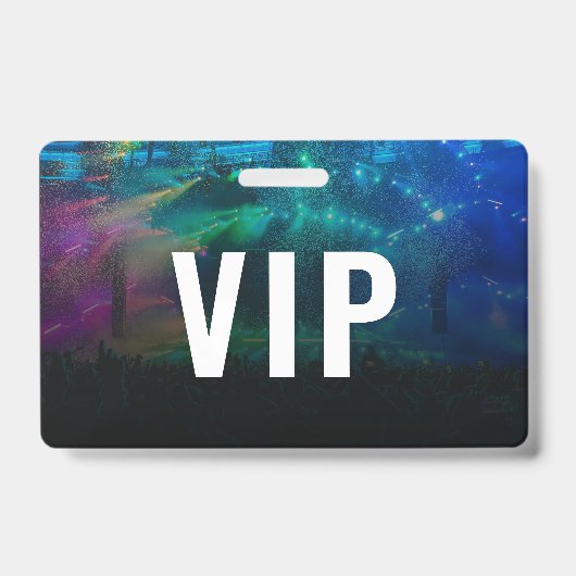 QRコードと写真付き水平IDバッジ VIP バッジ (正面)