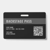 QRコードと写真付き水平IDバッジ VIP バッジ (裏面)