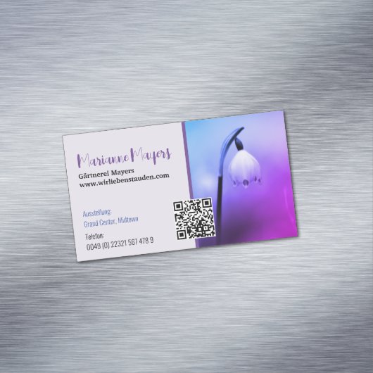 QRコードと写真 マグネット名刺 (インサイチュ)