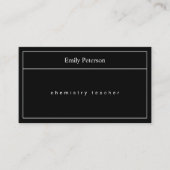 QRコードと学校のロゴ付きミニマル先生 名刺 (正面)