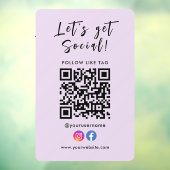 Qrコードと接続Facebook Instagram ウィンドウサイン (シート3)