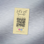 Qrコードと接続Facebook Instagram マグネット名刺 (インサイチュ)