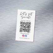 Qrコードと接続Facebook Instagram マグネット名刺 (インサイチュ)