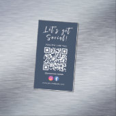 Qrコードと接続Facebook Instagram マグネット名刺 (インサイチュ)