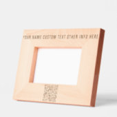 QRコードと文字のエッチドカスタムフレーム レーザー彫刻フレーム (左)
