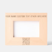 QRコードと文字のエッチドカスタムフレーム レーザー彫刻フレーム (正面)