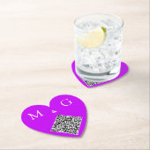 QRコードと文字の結婚紙コースター ペーパーコースター (インサイチュ)