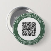 QRコードと文字カスタムのプロモーションボタン 缶バッジ (正面&裏面)