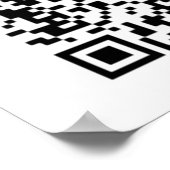 QRコードと文字カスタムの宣伝ポスター ポスター (角)