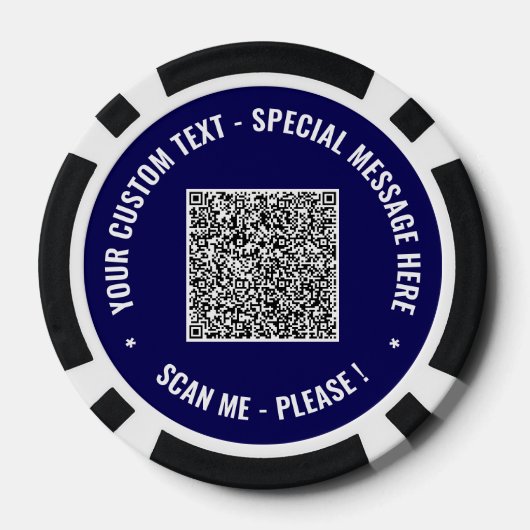 QRコードと文字カスタムトランプのポーカーチップ選択カラー ポーカーチップ (裏面)