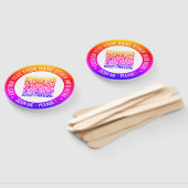 QRコードと文字カスタムハンドファパーソナライズされたン ハンドファン (組立なし)