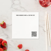 QRコードと文字カスタムビジネスナプキン スタンダードカクテルナプキン (インサイチュ)