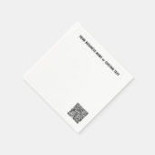 QRコードと文字カスタムビジネスナプキン スタンダードカクテルナプキン (角)