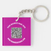 QRコードと文字カスタムプロフェッショナルキーチェーン キーホルダー (裏面)