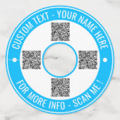 QRコードと文字カスタムワイングラスラベルあなたの色 ワイングラスタグ (裏面)