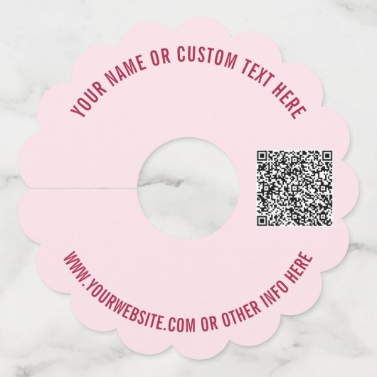 QRコードと文字カスタム促進ワイングラスラベル ワイングラスタグ (正面)