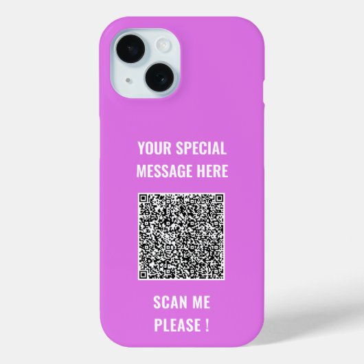 QRコードと文字カスタムiPhoneケース Case-Mate iPhoneケース (裏面)