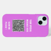 QRコードと文字カスタムiPhoneケース Case-Mate iPhoneケース (裏面 (横))