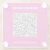 QRコードと文字ガラスカスタムコースター ガラスコースター (裏面)