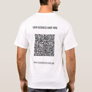 QRコードと文字プロフェッショナルパーソナライズされたTシャツ Tシャツ