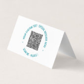 QRコードと文字名刺のカスタム色 名刺 (裏面)