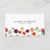 QRコードと結婚式サイト　秋　夏　出欠確認 エンクロージャーカード (裏面)