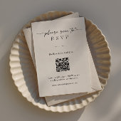 QRコードと自分の写真付きのモダンな出欠ハガキ 招待状