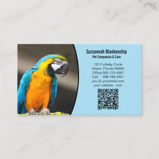 QRコードと詳細写真を使用したビジネスカスタム 名刺 (正面)