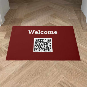 QRコードとWelcome on a ドアマット