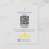 QRコードによるGoogleとYelpでの口コミ投稿のお願い 名刺 (裏面)