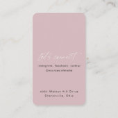 QRコードのおしゃれなメモダンークアップアーティスト垂直 名刺 (裏面)